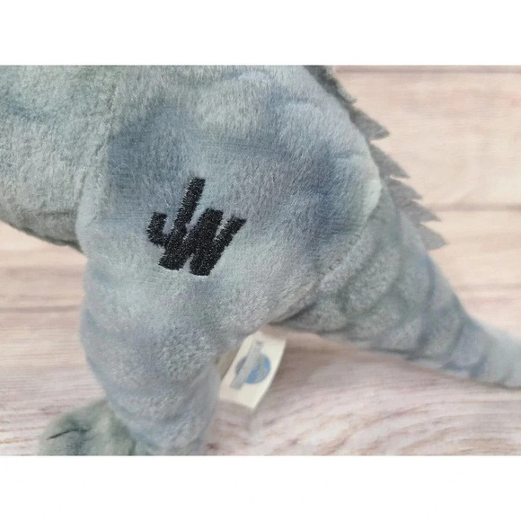 Jurassic World JW Plush T-Rex Stuffed Dinosaur Toy Factory Gray 9" 2015 - Picture 5 of 7
